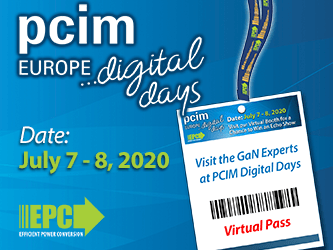 EPC to Showcase High Power Density eGaN FETs and ePower Stage IC in Customer Applications at PCIM Europe 2020 Digital Days